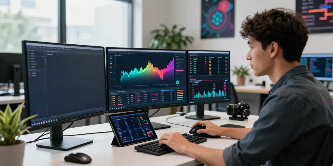 Dynamic trading scene with DEX data analysis at https://piteas.trade, showcasing modern tech workspace.