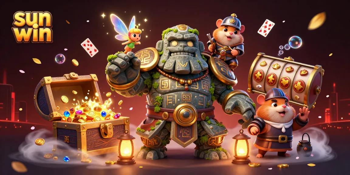 Experience the thrill of winning at sun win with enchanting characters in an immersive casino scene.